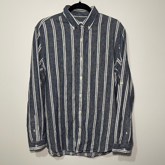 Frank & Oak Other - Frank and Oak Men’s Hemp Blend Striped Button Down Shirt in M